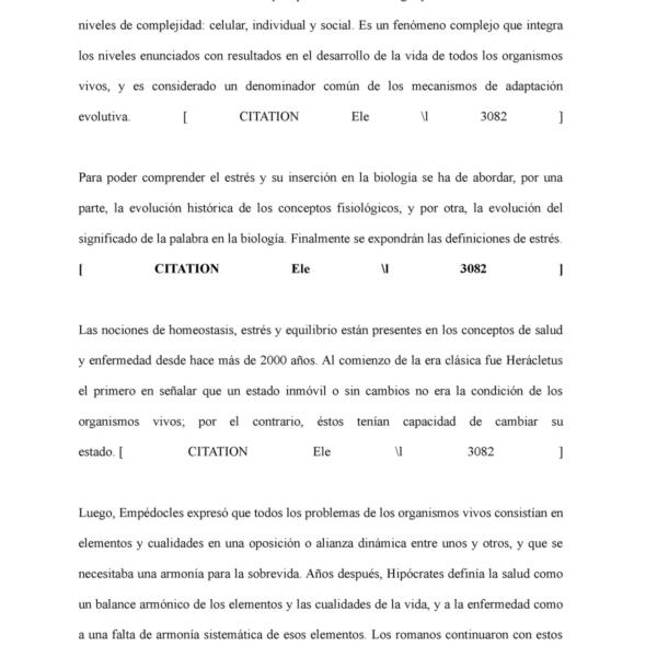 Historia del estrés