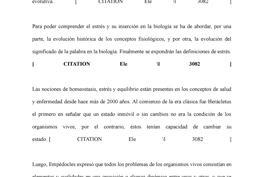Historia del estrés