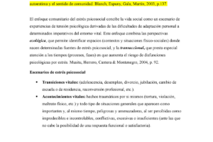 Modelo estrés psicosocial