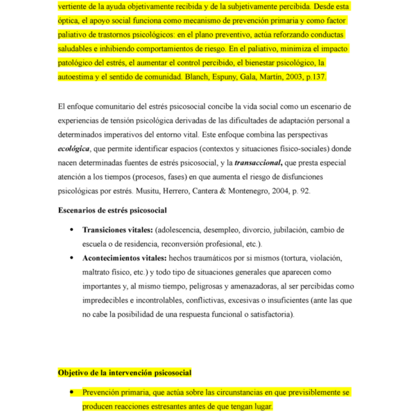 Modelo estrés psicosocial