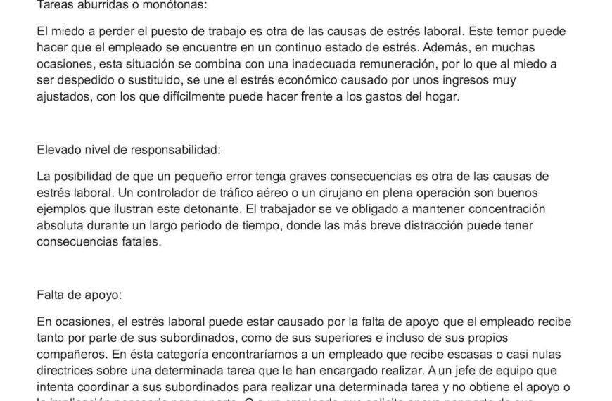 Caso de estrés laboral en una empresa