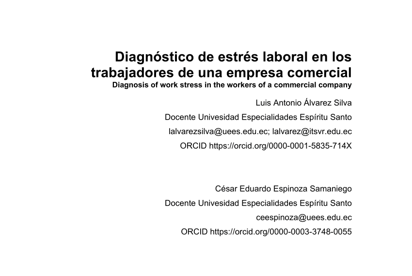 Diagnóstico de estrés laboral
