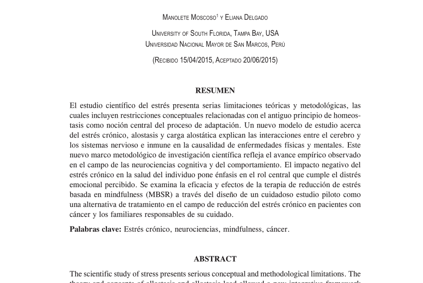 Estrés neuro comportamental