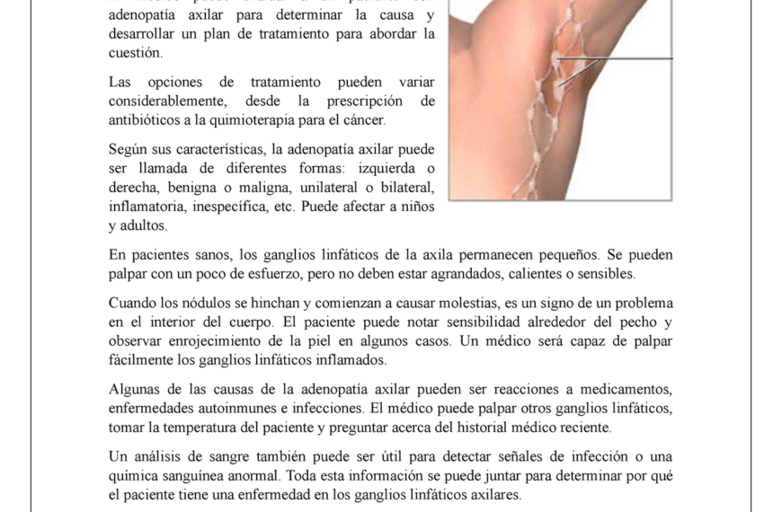 Mujer ganglios axilares inflamados por estrés