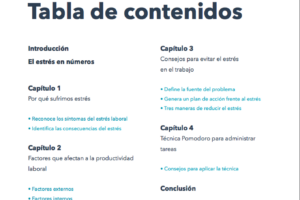 Plan de acción para evitar el estrés laboral