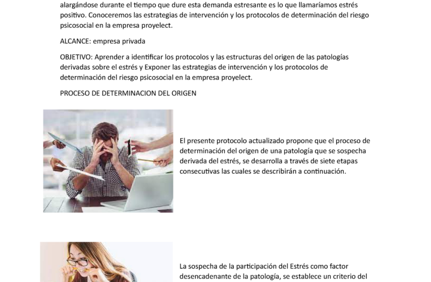 Protocolo de calificación de origen de enfermedades derivadas del estrés