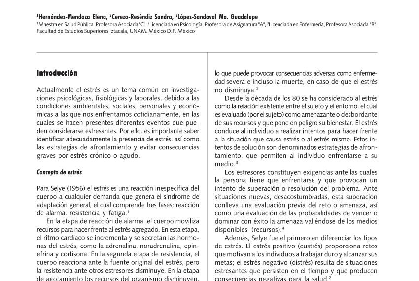 Psicología del estrés y técnicas para su enfrentamiento