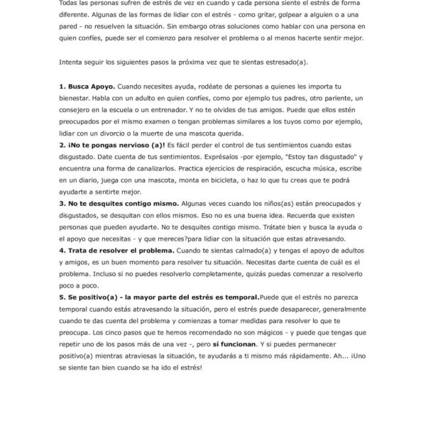 Todas las personas sufren de estrés de vez en cuando