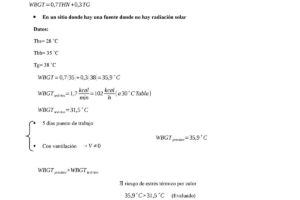 Como se calcula el índice de estrés térmico