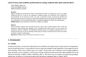Estrés en adolescentes que estudian y trabajan