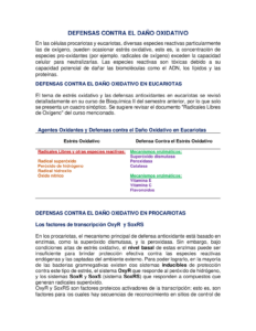 Mecanismos de defensa contra el estrés oxidativo