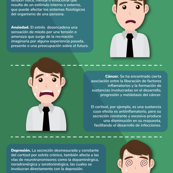 Una consecuencia o efecto negativo del estrés